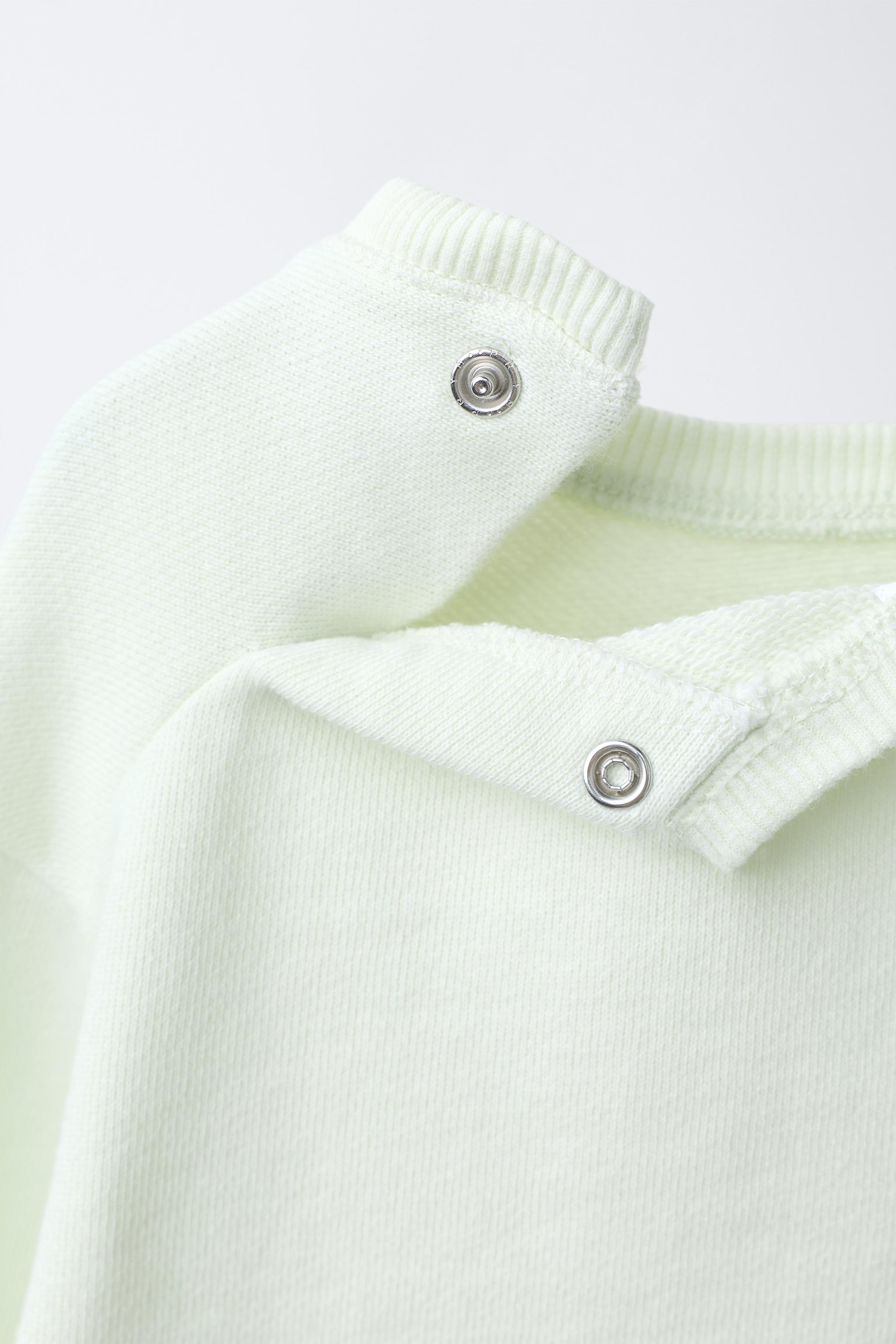 SWEAT POUSSIN BRODÉ EN VELOURS BOUCLÉ